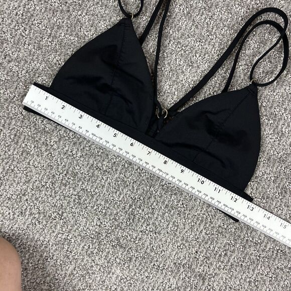 PINK Victorias Secret Bralette Womens Small Bonded Pullover Everyday Black Gold - Picture 7 of 9